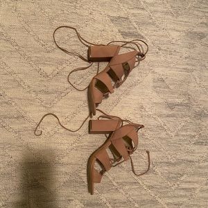 Tan Vince Camuto *never worn* lace up heels